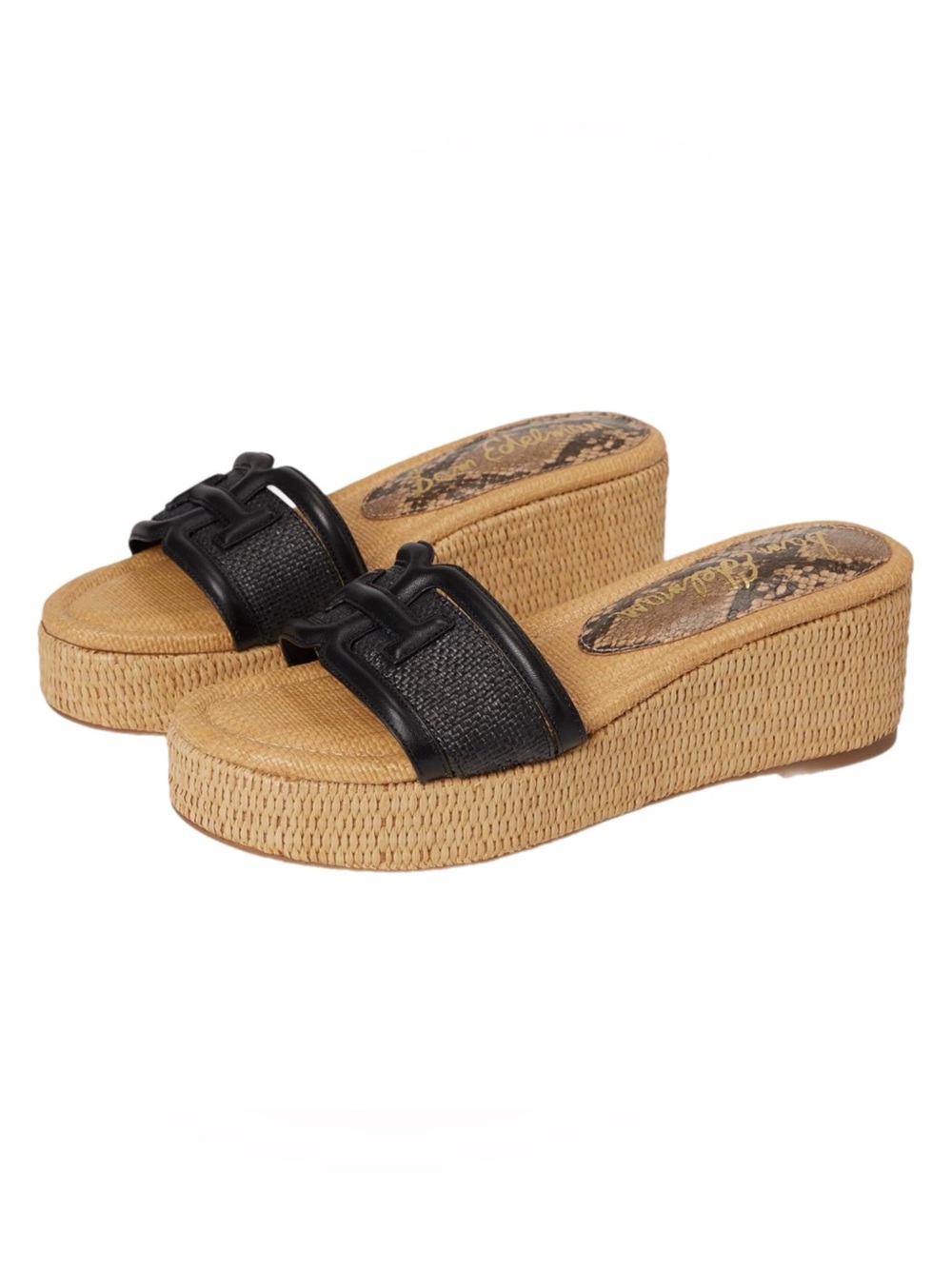 Sam Edelman Pauleena Leather Heeled Sandals New Without Box Size 7 Black
